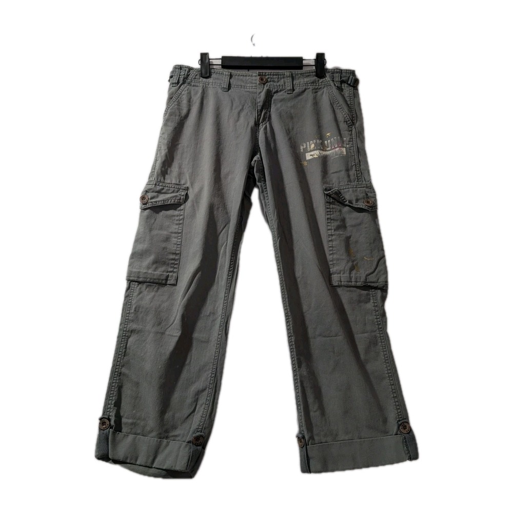 Y2K‎ Victoria's Secret PINK Cargo Pants Women's Small Green Utility 2000s